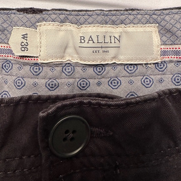 Ballin Crescent Modern Fit 5 Pocket Twill Pants in Pavement Black Size 36x35 - Picture 2 of 11